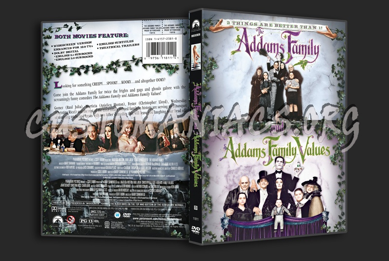 The Addams Family & The Addams Family Values dvd cover