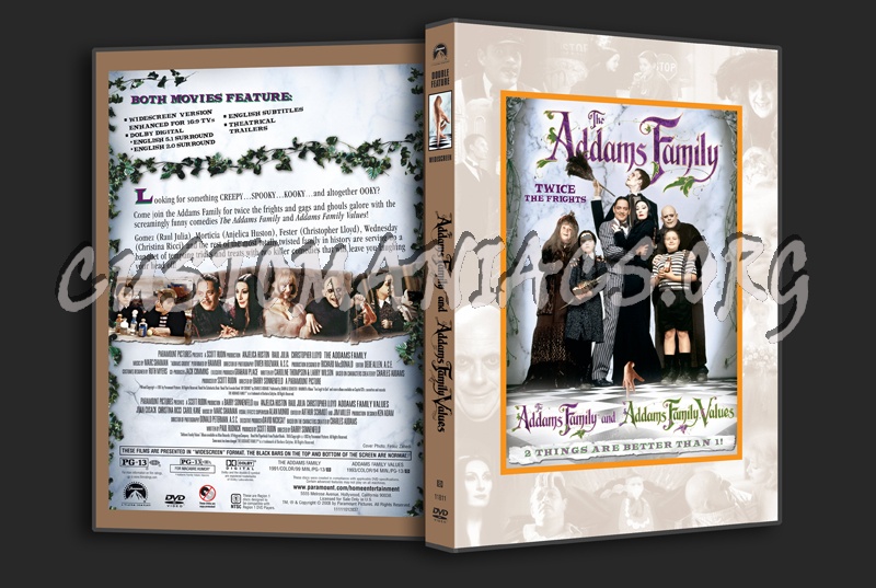 The Addams Family & The Addams Family Values dvd cover