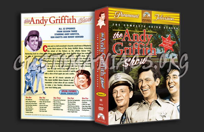 The Andy Griffith Show Season 3 dvd cover