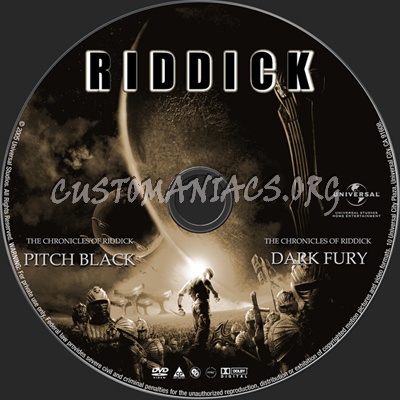 Riddick Trilogy dvd label