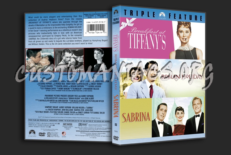 Breakfast at Tiffany's / Roman Holiday / Sabrina dvd cover