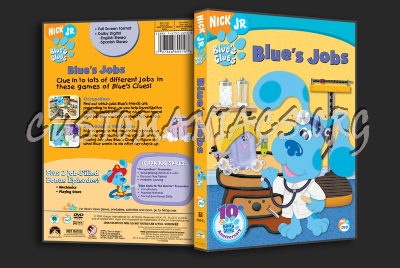 Blue's Clues: Blue's Jobs dvd cover