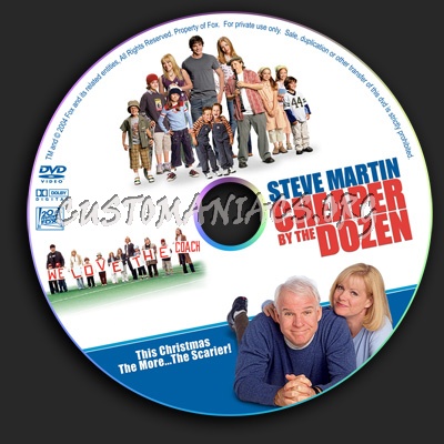 Cheaper By The Dozen dvd label