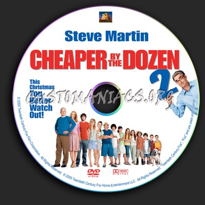 Cheaper By The Dozen 2 dvd label