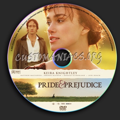 Pride and Prejudice dvd label