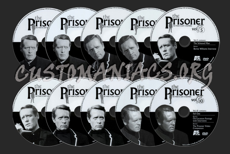 The Prisoner Volumes 1 - 10 dvd label