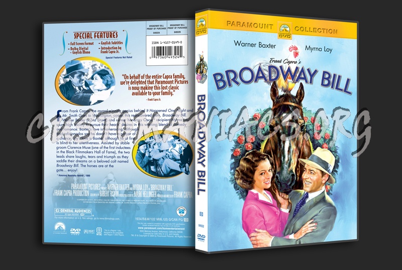 Broadway Bill dvd cover