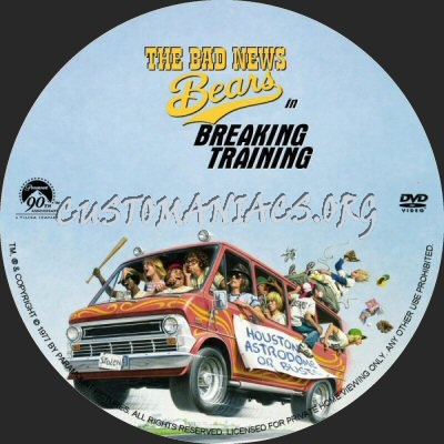 The Bad News Bears in Breaking Training dvd label