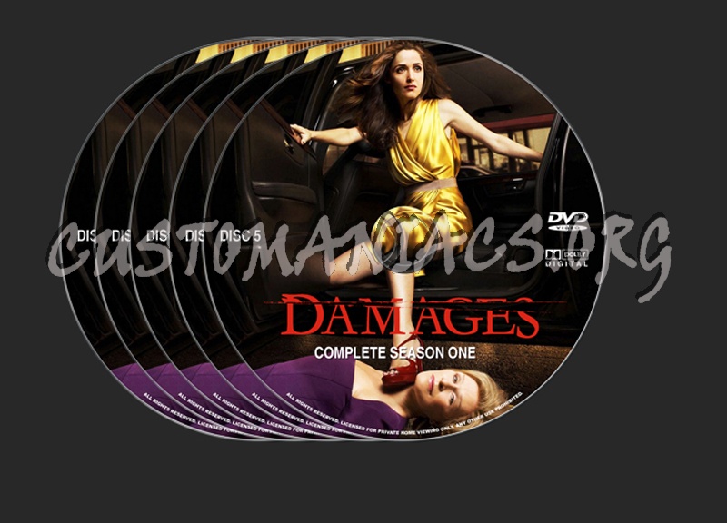 Damages Season 1 dvd label