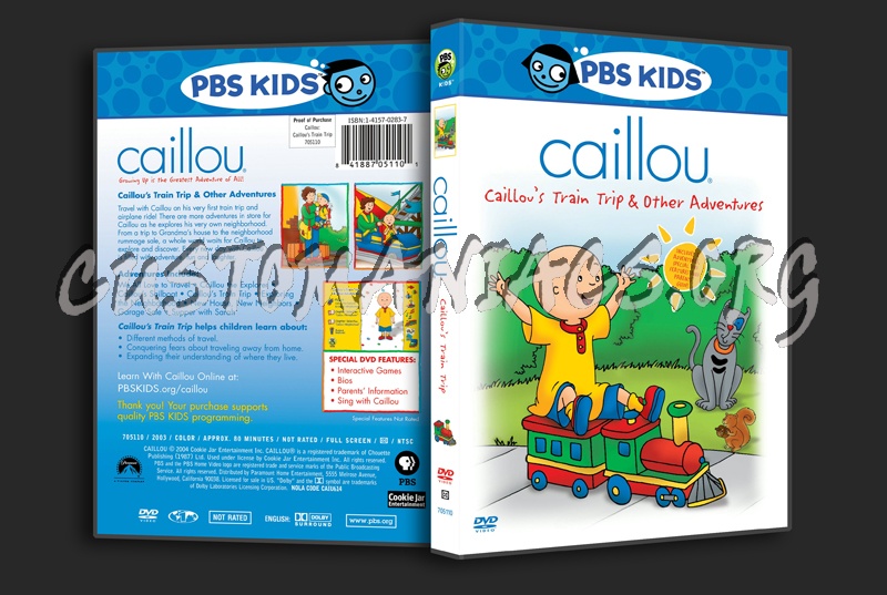Caillou's Train Trip & Other Adventures dvd cover
