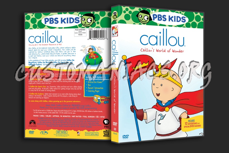 Caillou's World of Wonder dvd cover