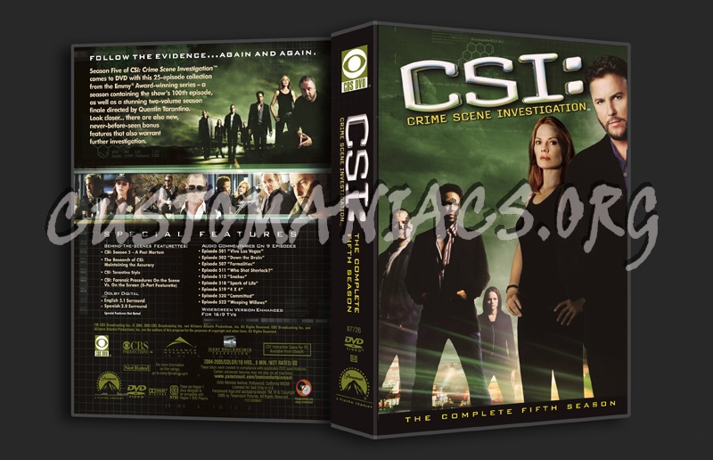 CSI (Las Vegas) Season 5 dvd cover