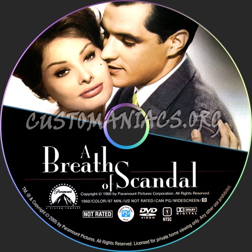A Breath Of Scandal dvd label