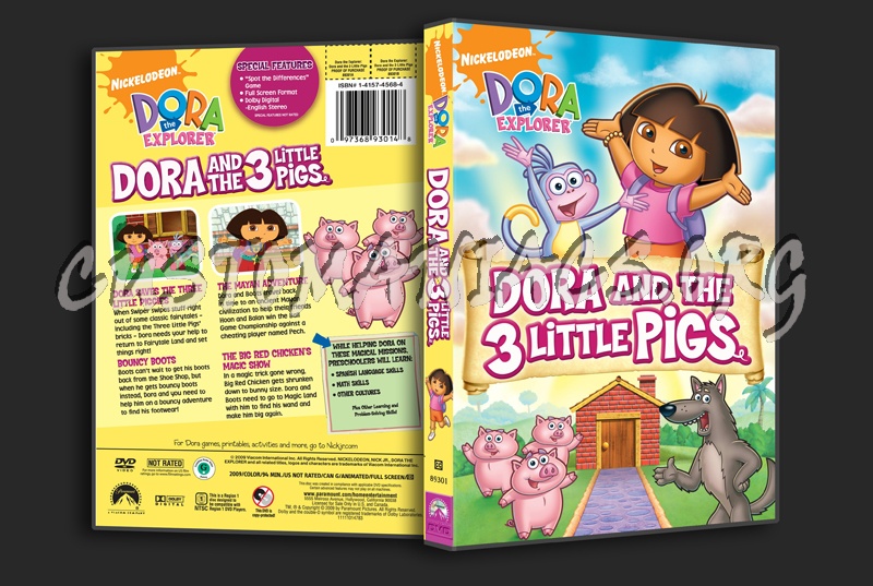 Dora and the 3 Little Pigs dvd cover