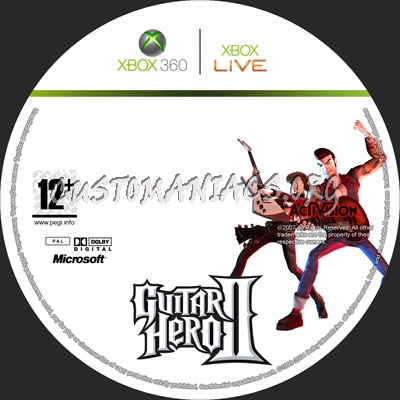 Guitar Hero II - Xbox 360 dvd label