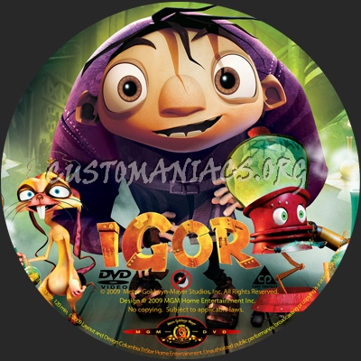 igor dvd label