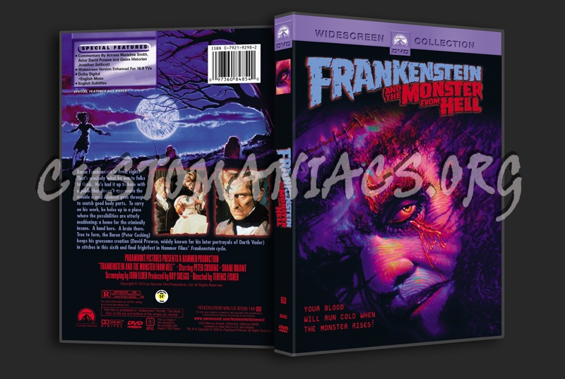 Frankenstein and the Monster from Hell dvd cover