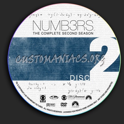 Numb3rs - Season 2 dvd label