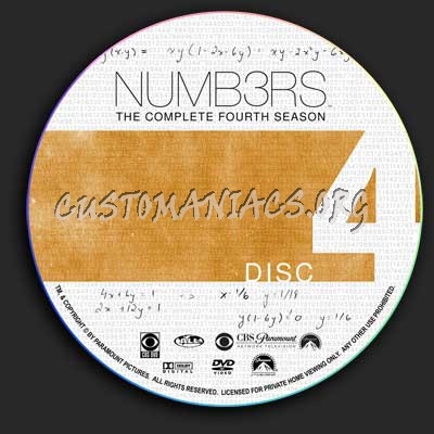 Numb3rs - Season 4 dvd label