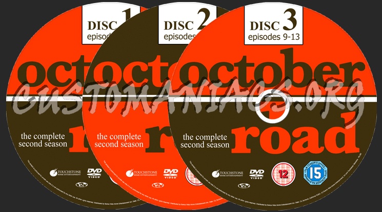 October Road Season 2 dvd label