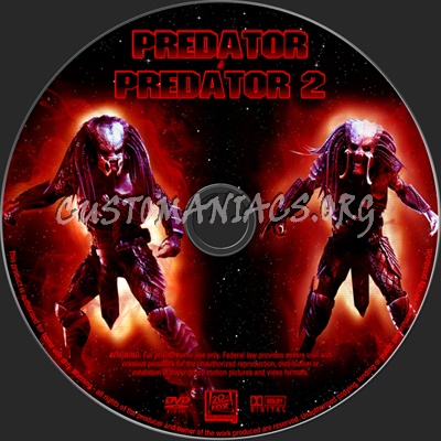 Predator 1 & 2 dvd label