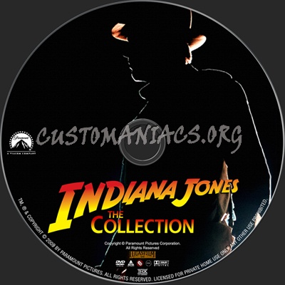 Indiana Jones Collection dvd label