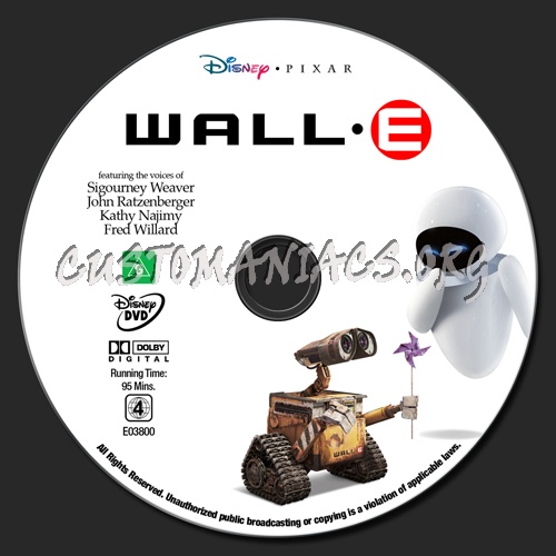 Wall E dvd label