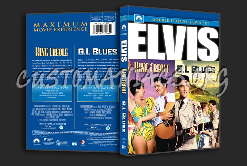 Elvis: King Creole / GI Blues dvd cover