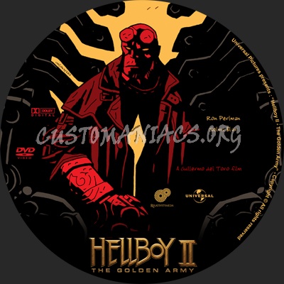 Hellboy II - The Golden Army dvd label