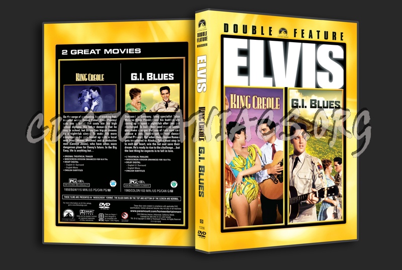 Elvis: King Creole / GI Blues dvd cover