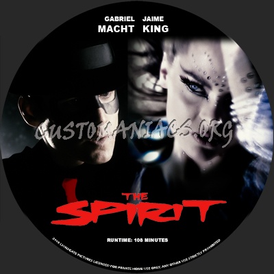 The Spirit dvd label