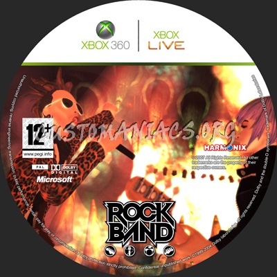 Rock Band dvd label