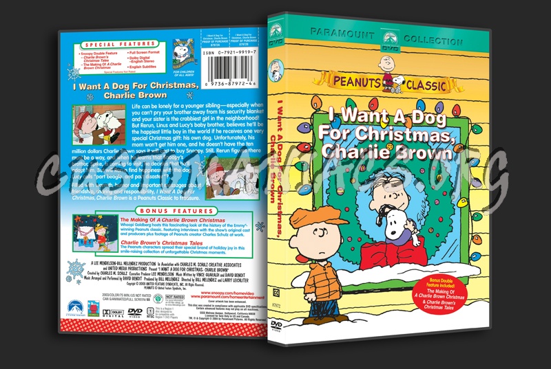 I Want A Dog For Christmas, Charlie Brown dvd cover