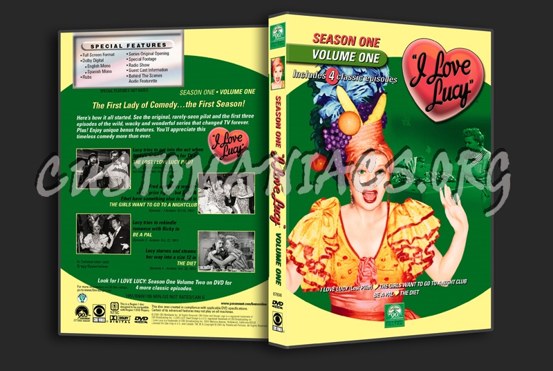 I Love Lucy Season 1 Volume 1 dvd cover