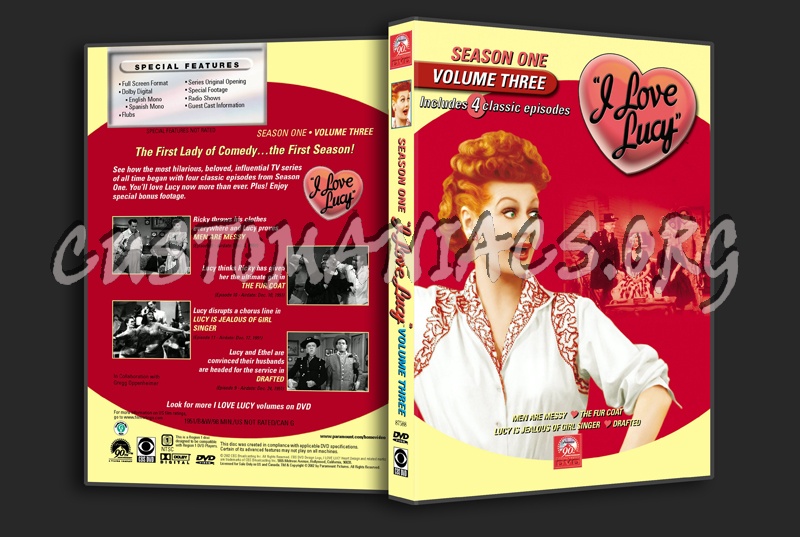 I Love Lucy Season 1 Volume 3 dvd cover