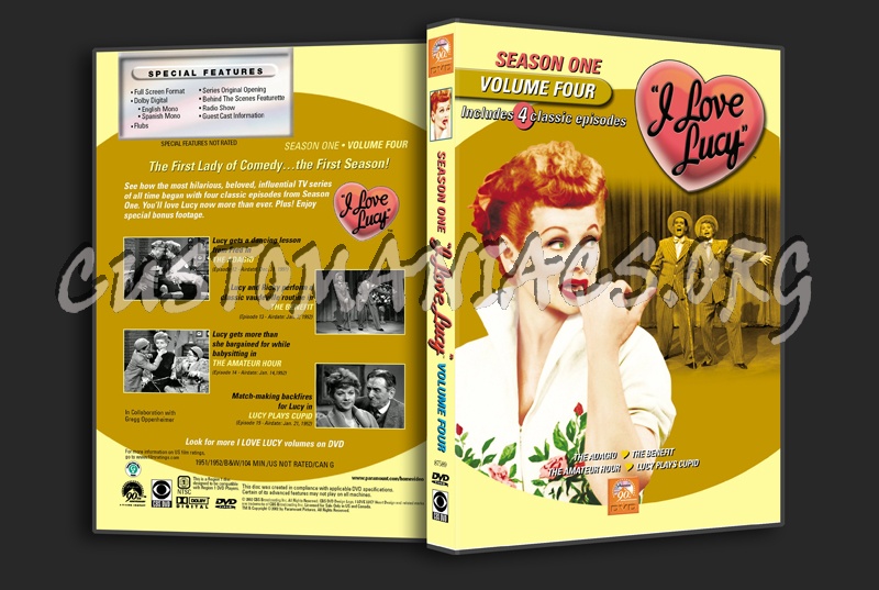 I Love Lucy Season 1 Volume 4 dvd cover