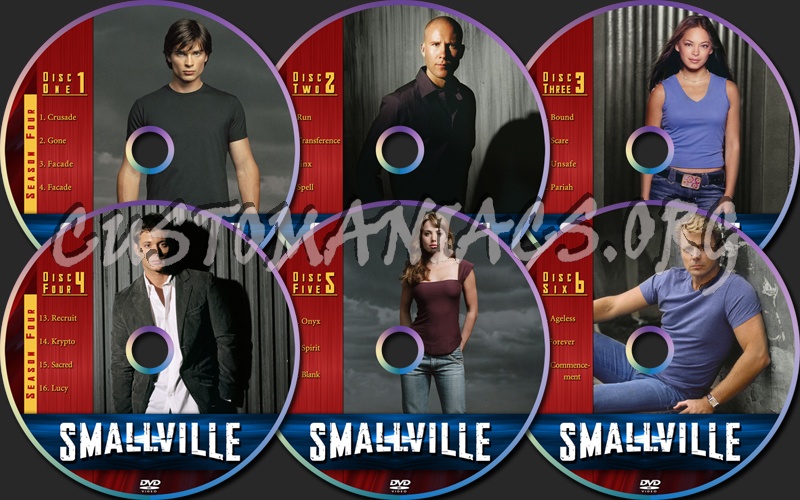 Smallville Season Four dvd label