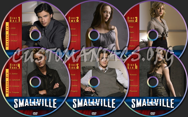 Smallville Season Six dvd label