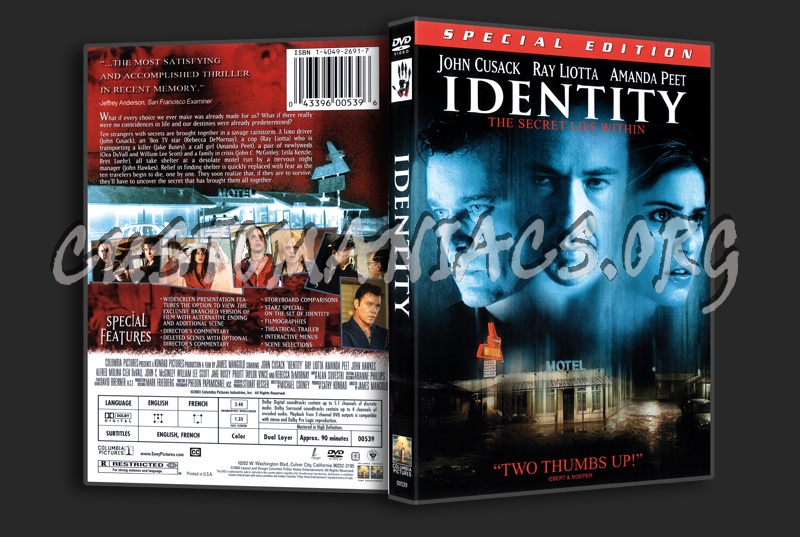 Identity dvd cover
