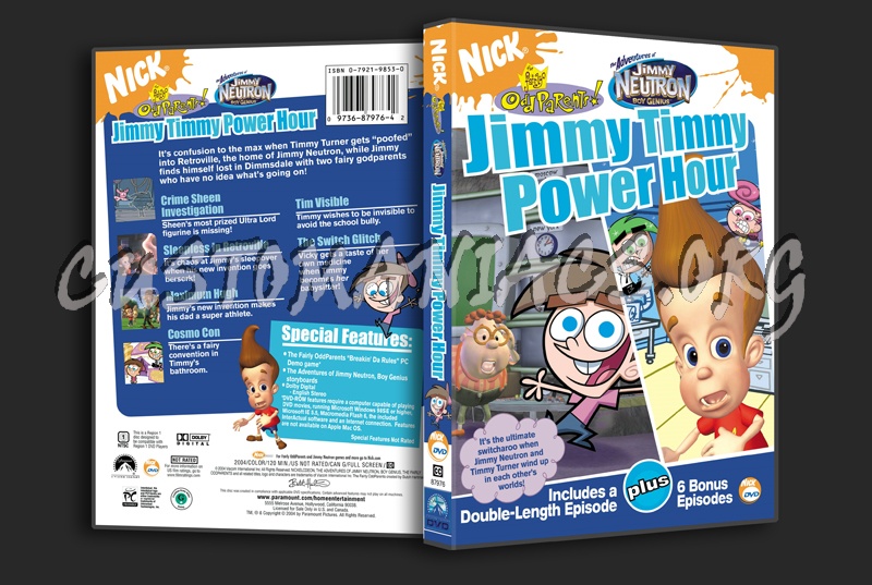 Jimmy Neutron: Power Hour dvd cover