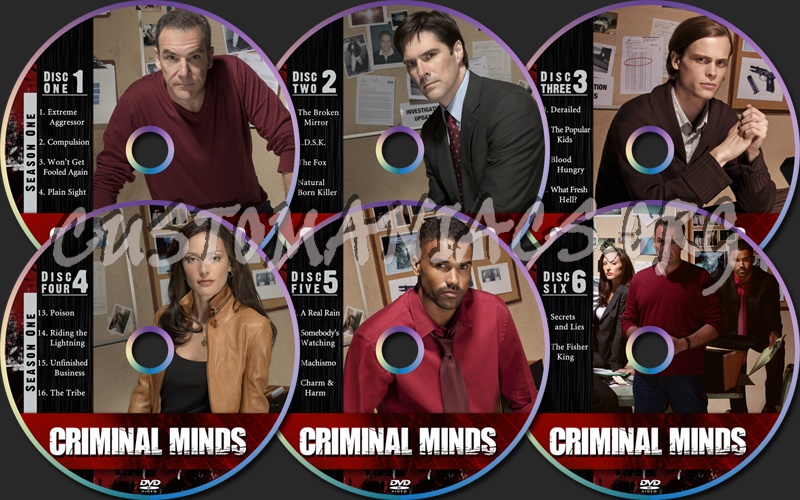 Criminal Minds Season One dvd label