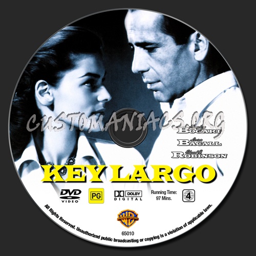 Key Largo dvd label