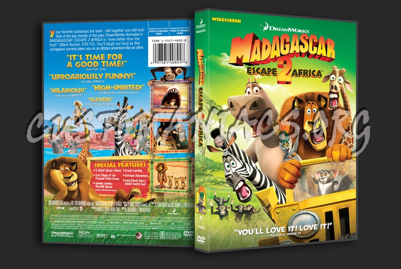 Madagascar 2 Escape 2 Africa dvd cover