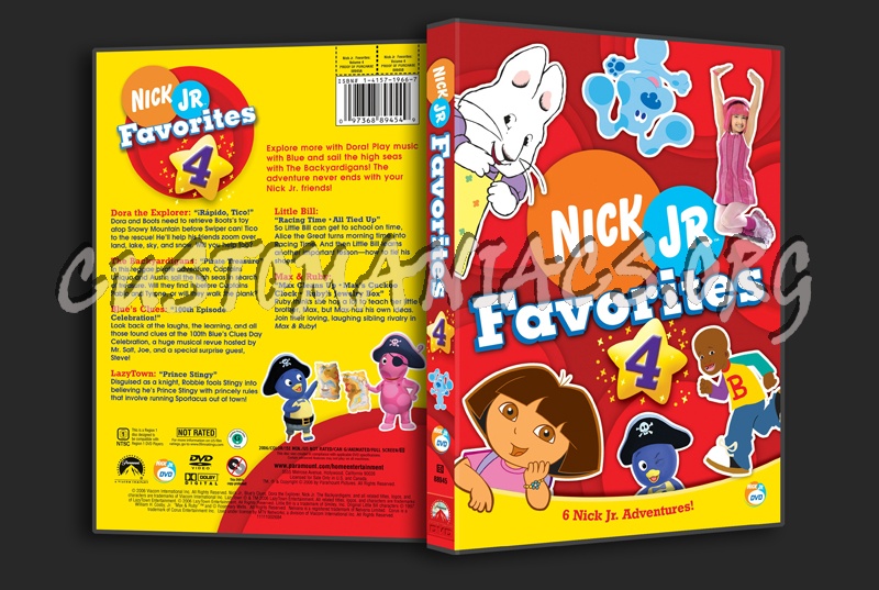 Nick Jr: Favorites 4 dvd cover.