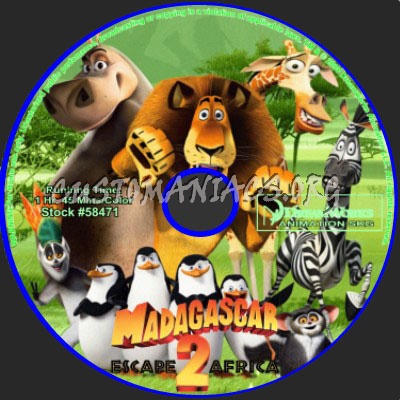 Madagascar 2 Escape to Africa dvd label