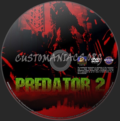 Predator 2 dvd label