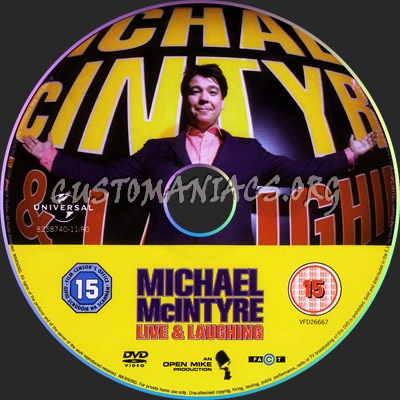 Michael Mcintyre - Live & Laughing dvd label