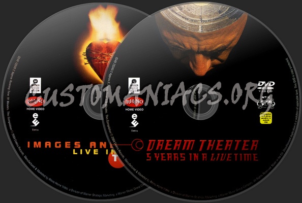 Dream Theater - Images And Words Live In Tokyo - 5 Years In A Livetime dvd label