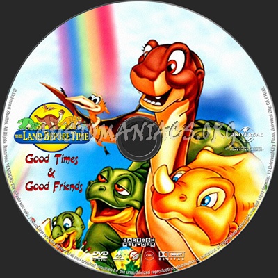 The Land Before Time Good Times & Good Friends dvd label