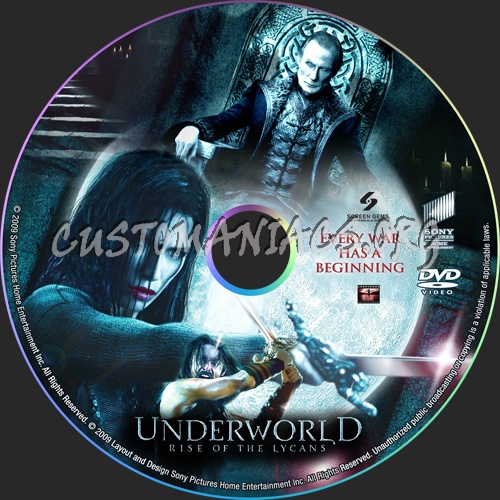 Underworld: Rise of the Lycans dvd label